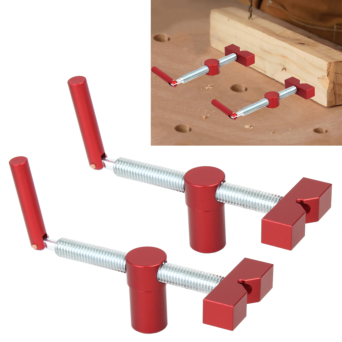 Woodworking Kumiko - 木工ベンチ犬ブレーキインサートワークベンチ高速固定クリップクランプアルミ治具万力 20 ミリメートルデスクトップ穴大工ツール