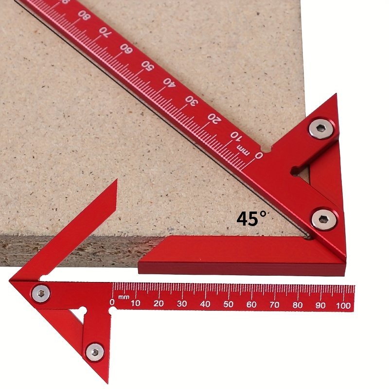 Woodworking Essentials - センターファインダーラインゲージ 45/90度角度マーキングルーラー、木工用スクエアセンタースクライブ、大工用測定スクライブツール