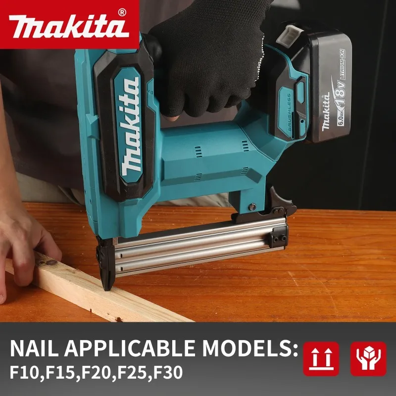 Woodworking Nail Gun - マキタ コードレス、100本の釘に対応、フローリング、棚、DIY木工プロジェクトに最適 18V リチウムイオン釘打ち機、6.0Ah バッテリーツール