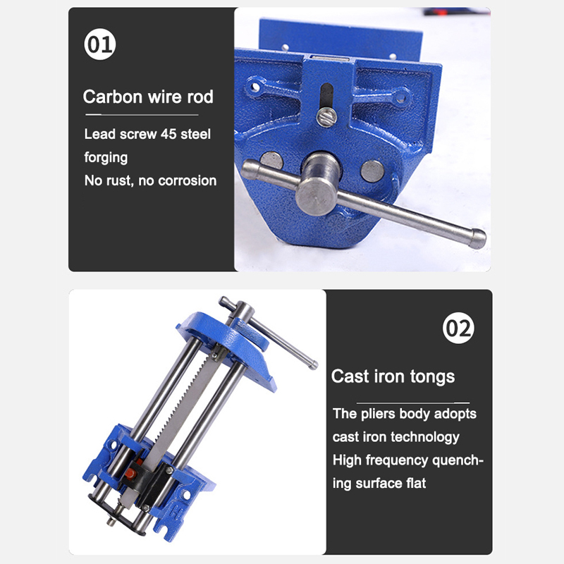 Woodworking Quick Release Vise - 10.5インチ木工用バイス、クイックリリースワークベンチバイス、フライス盤、ドリルプレス、大工仕事用炭素鋼バイス