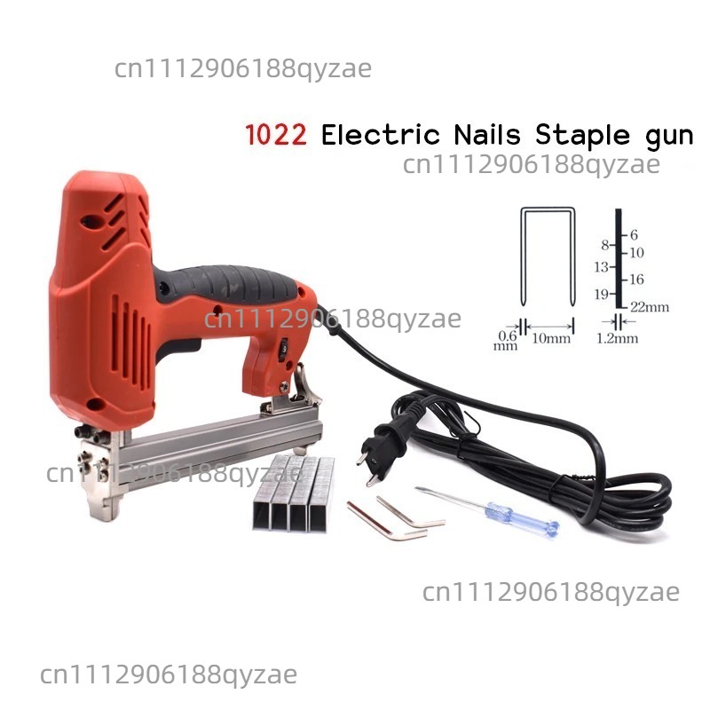 Woodworking Nail Gun - 電動ネイルステープルガン調整可能1022ヤードネイルガン木工ツールネイルガンネイラーエレクトリックステープルネイルガン220V 2000W