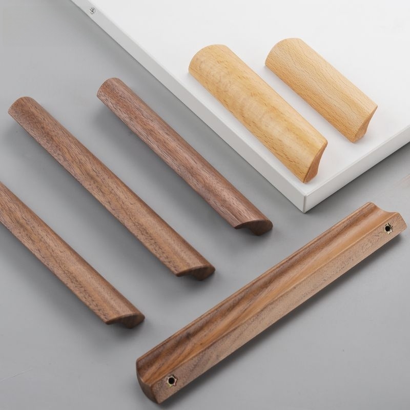 Zen Woodworking - ミニマリスト禅スタイル無垢材プルハンドル手作りデザイン引き出しキャビネットドア家具金具引き出しハンドル