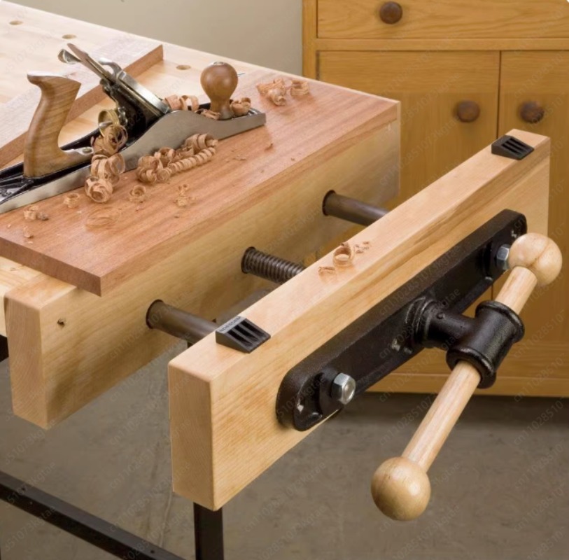 Woodworking Quick Release Vise - 9インチ木工用バイス – 作業台固定用クイックリリース＆スイベルベース付きヘビーデューティテーブルクランプ
