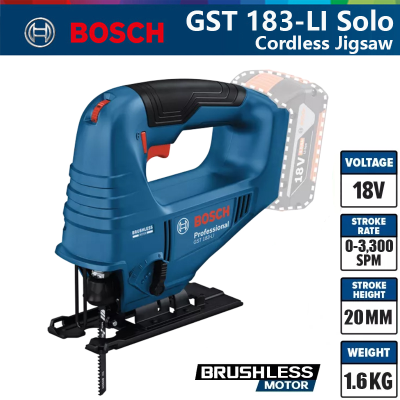 Woodworking Jigsaw - ボッシュ GST 183-LI プロフェッショナル電動ジグソー ブラシレスジグソー 18V
