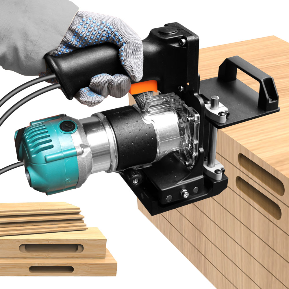 Woodworking Kumiko - 目に見えないファスナーオープニングロケーター、木工トリミング、スロットブラケット、キャビネットボードのサイドホール固定器具、2 in 1