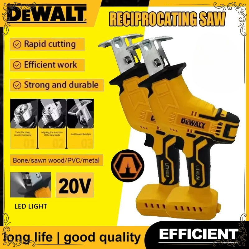 Woodworking Class - Dewalt ブラシレスレシプロソー 2800RPM 電動ソー 多機能金属木材パイプ切断鋸 電動工具