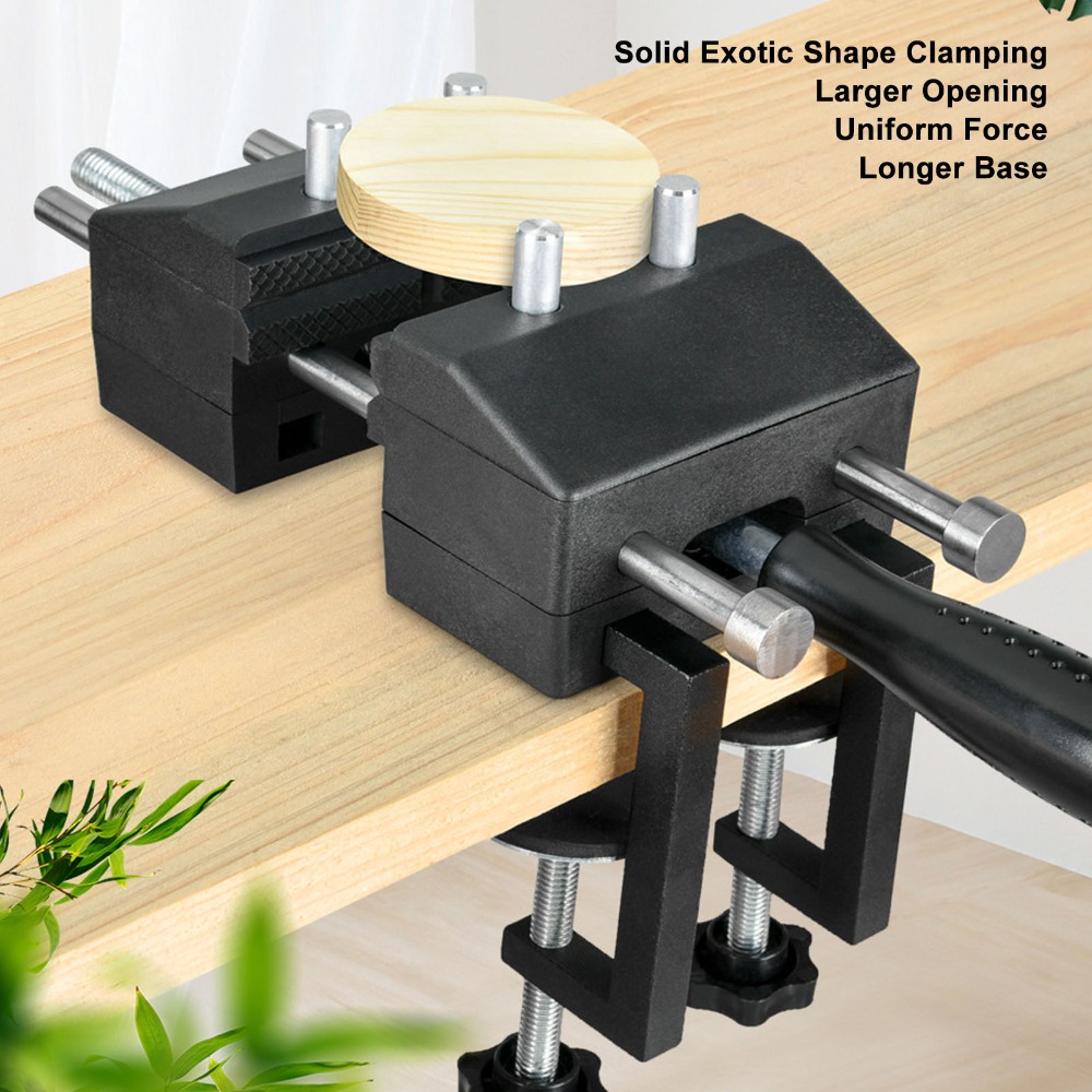 Woodworking Quick Release Vise - 85mmジョー幅ベンチバイスクランプクイックリリース機構多角度調整木工テーブルバイスフラットジョー面