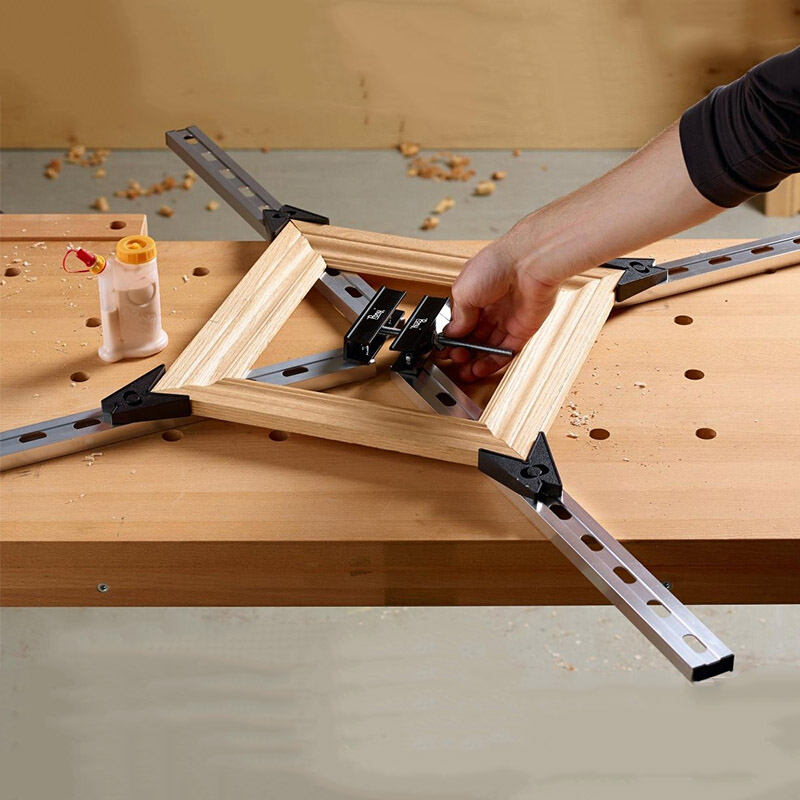 Woodworking Kumiko - セルフセンタリング調整可能な 90 度クイックコーナークランプアルミ合金直角クリップ額縁固定クリップ木工