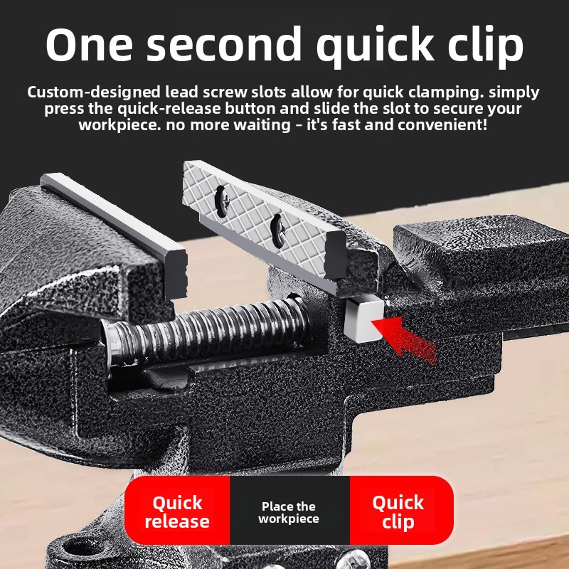 クイックリリース両用鋳鋼製ベンチバイス360 °   木工、 - Woodworking Quick Release Vise のレビューと価格