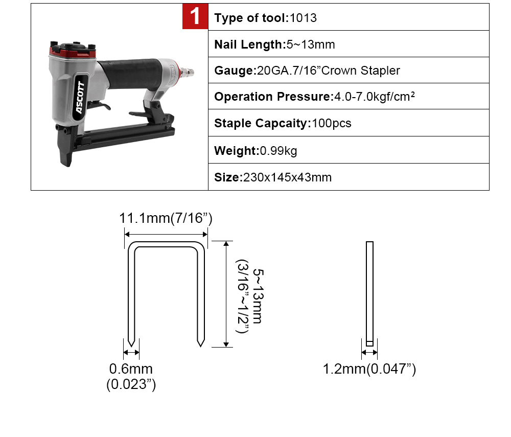 20GA 5-13mm 100個入り 1013j 工業用DI - Woodworking Nail Gun のレビューと価格
