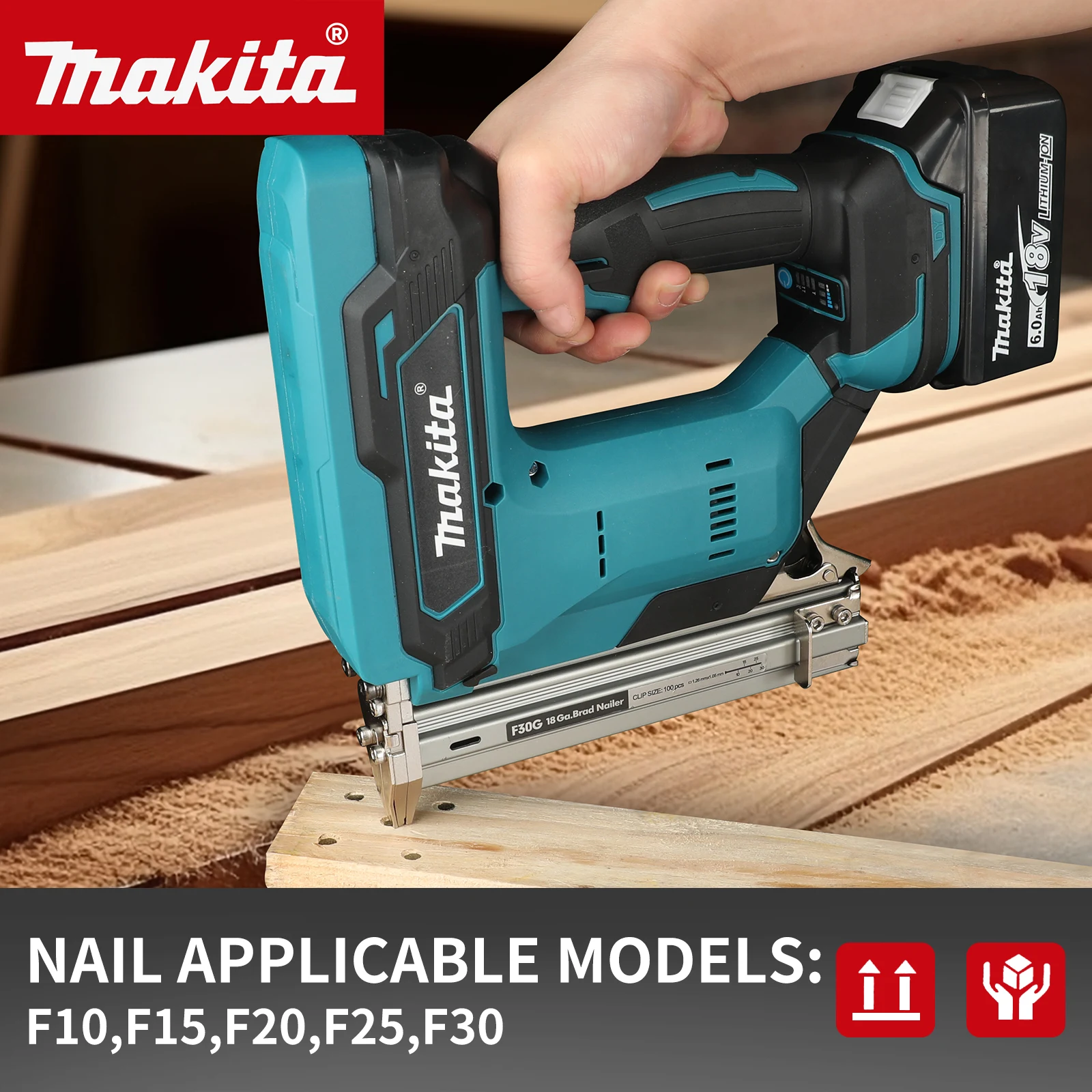 マキタ リチウムイオンネイルガン：18V、6.0Ahバッテリ - Woodworking Nail Gun のレビューと価格