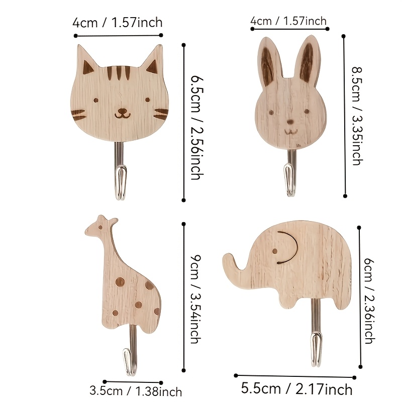 4個入り壁掛けハンガー、簡単設置、コート、タオル、スカーフ、 - Woodworking Rabbet のレビューと価格