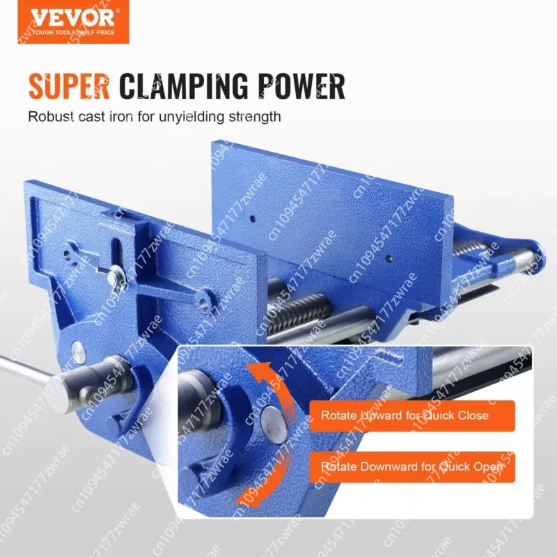 13インチヘビーデューティー鋳鉄製木工ベンチバイス、10.6 - Woodworking Quick Release Vise のレビューと価格