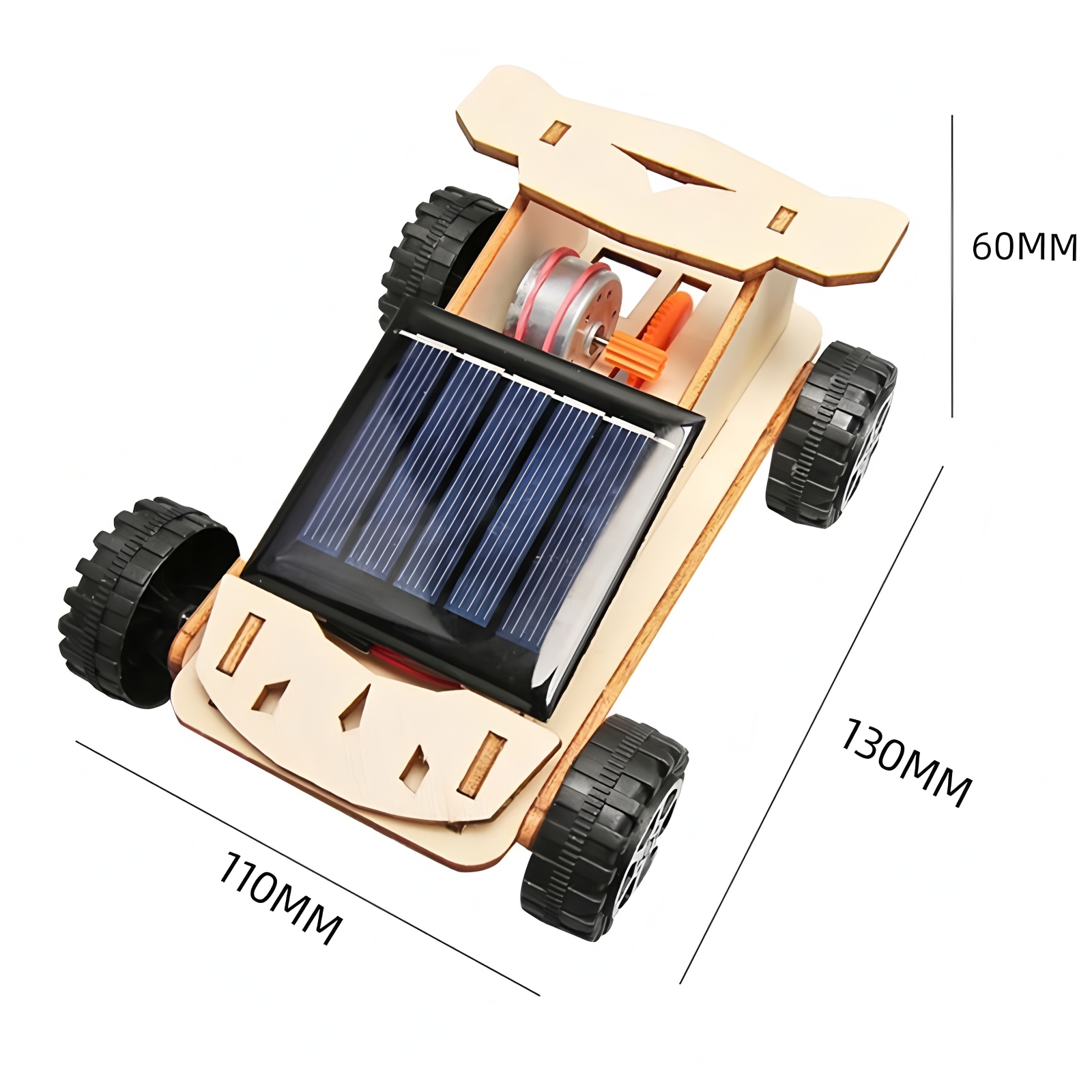 ソーラーカー、子供用DIY手作り組み立てモデル、子供用DIY - Woodworking Jigsaw のレビューと価格
