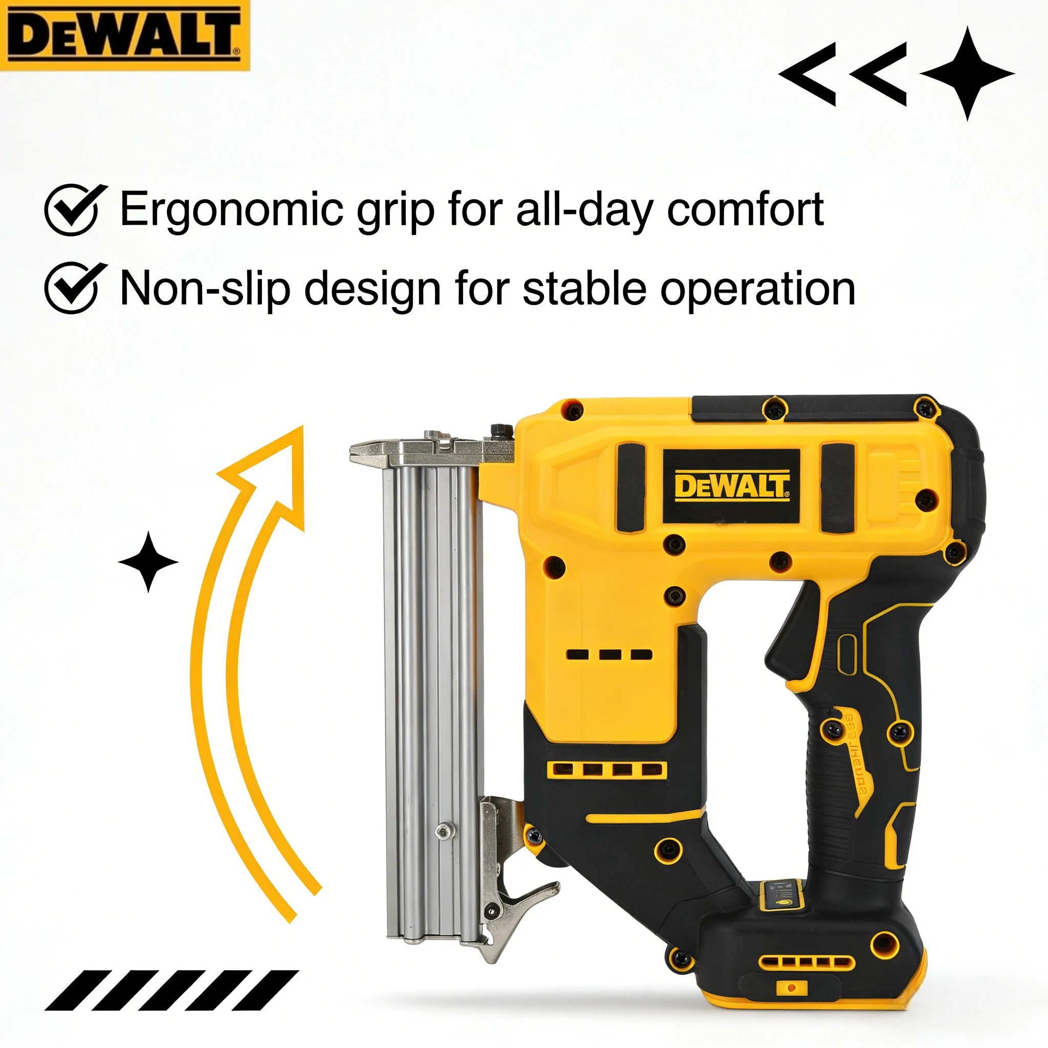DEWALT コンパクト18ゲージコードレスネイルガン：精密 - Woodworking Nail Gun のレビューと価格