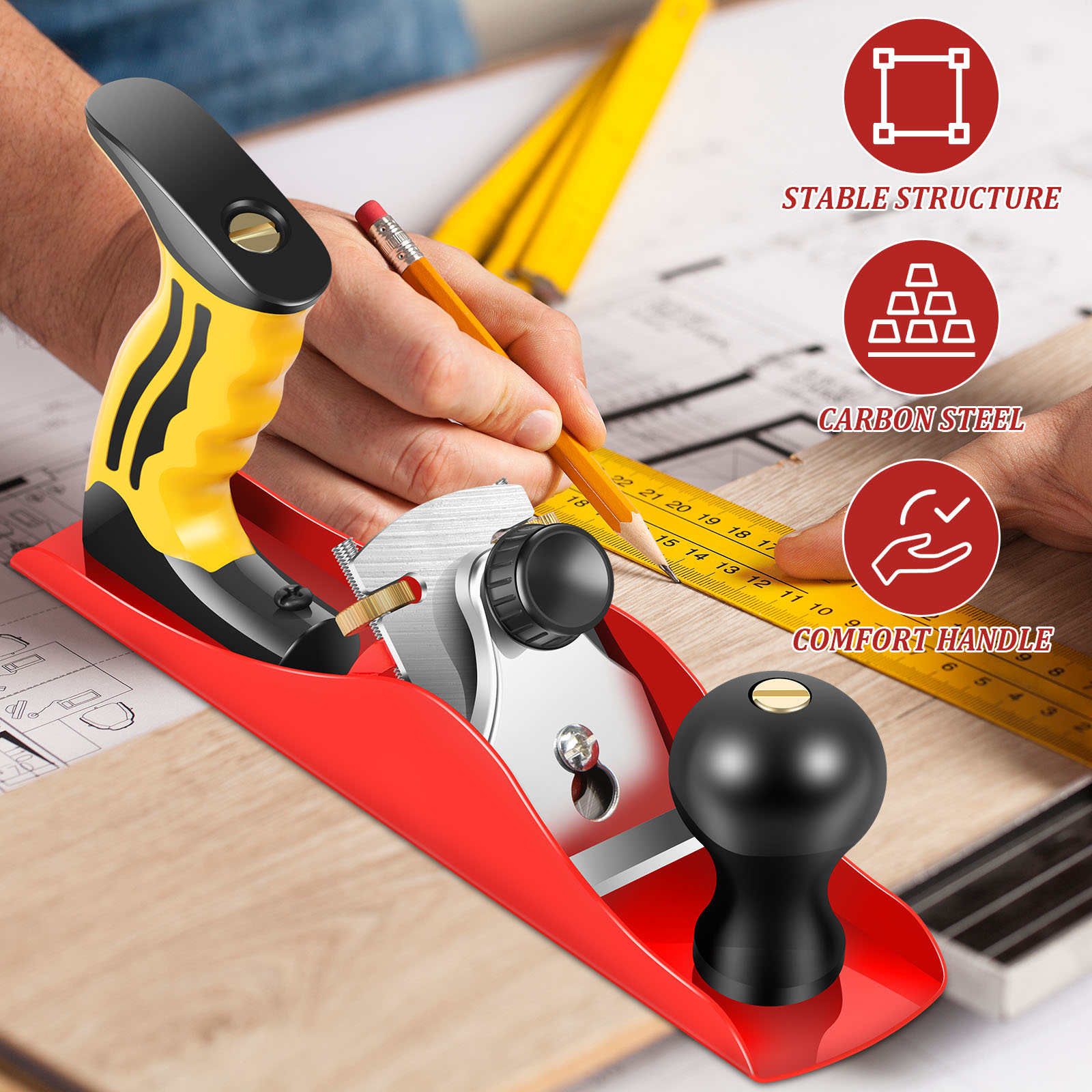 木製ハンドプレーナーセットハンドツールブロックプレーン切断刃 - Woodworking Class のレビューと価格