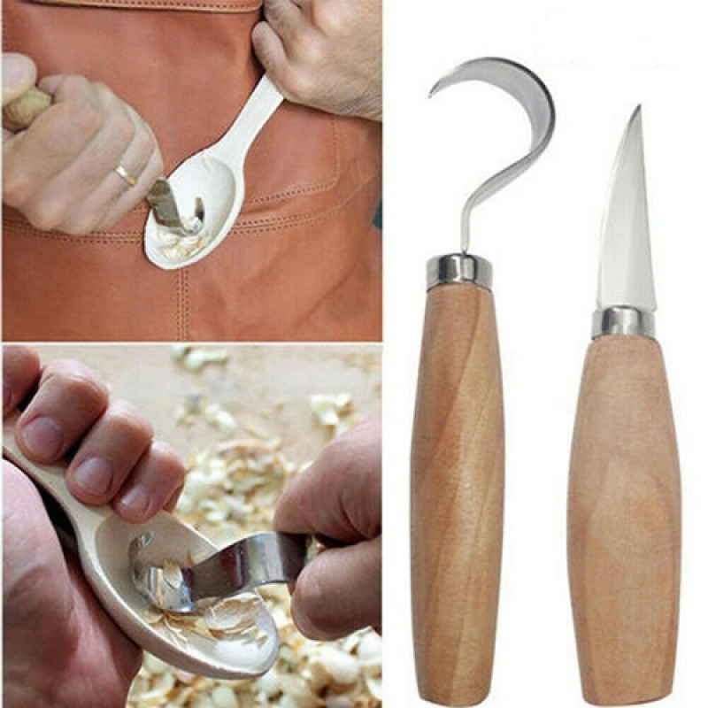 木彫りナイフ チゼルフックナイフ 彫刻ツール 人間工学に基づ - Woodworking Essentials のレビューと価格
