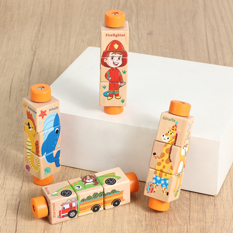 ベビー木製回転ジグソーパズルハンドベルおもちゃベビーモバイル - Woodworking Jigsaw のレビューと価格