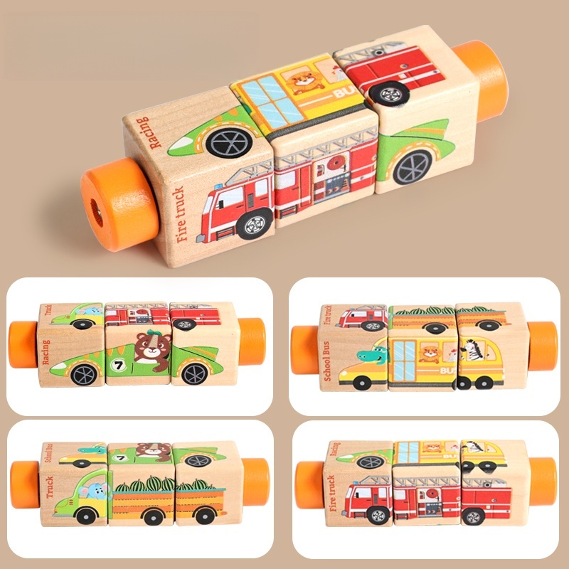 ベビー木製回転ジグソーパズルハンドベルおもちゃベビーモバイル - Woodworking Jigsaw のレビューと価格