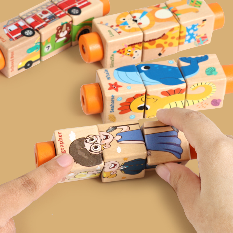 ベビー木製回転ジグソーパズルハンドベルおもちゃベビーモバイル - Woodworking Jigsaw のレビューと価格