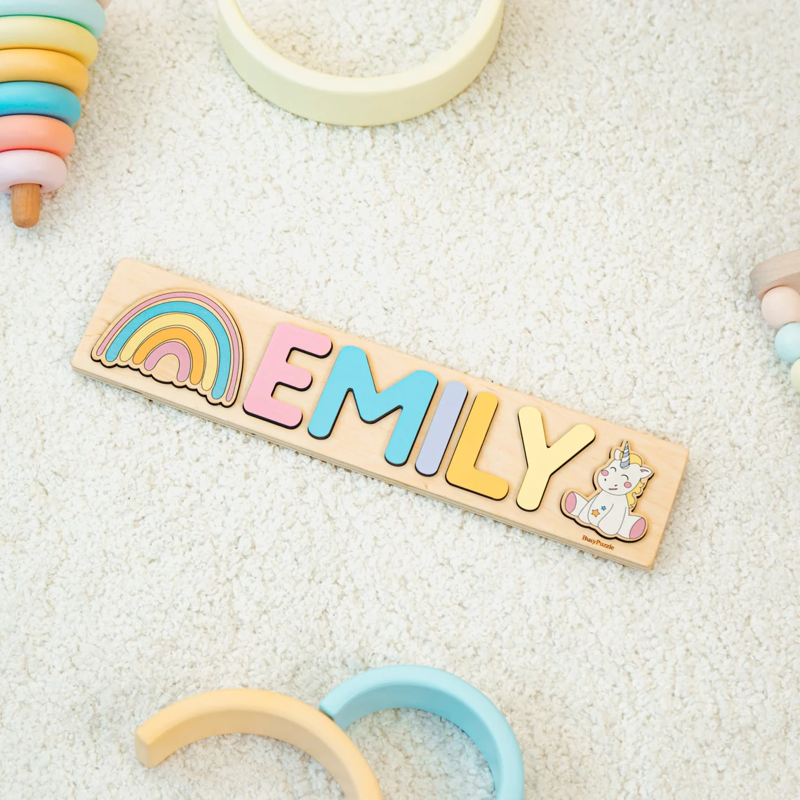 ペグ付きパーソナライズされた名前パズル |   子供向け木製 - Woodworking Jigsaw のレビューと価格