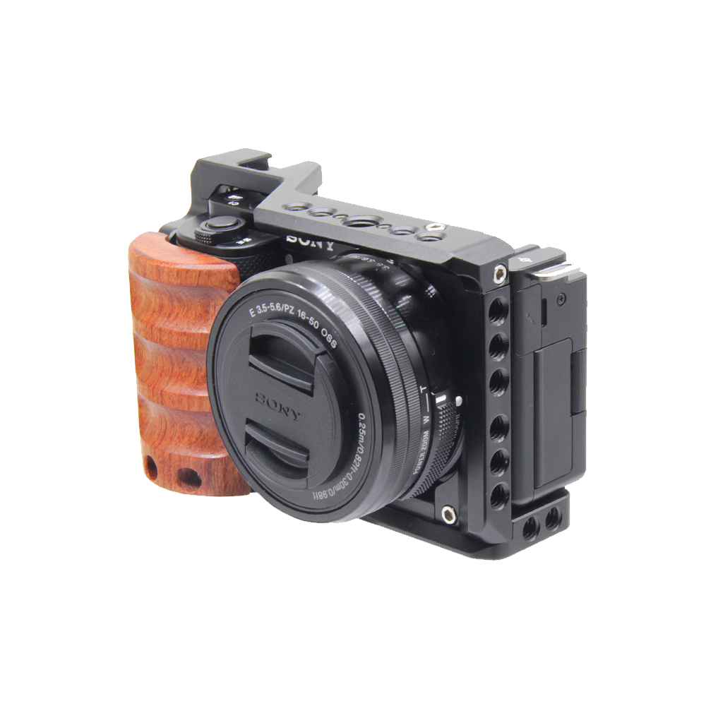 ソニーZV-E10用ケージカメラ、木製ハンドル付きコールドシ - Woodworking Rabbet のレビューと価格