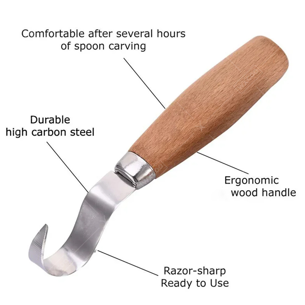 WXCOO 人間工学に基づいた木彫りフックチゼルナイフ 曲線 - Woodworking Essentials のレビューと価格