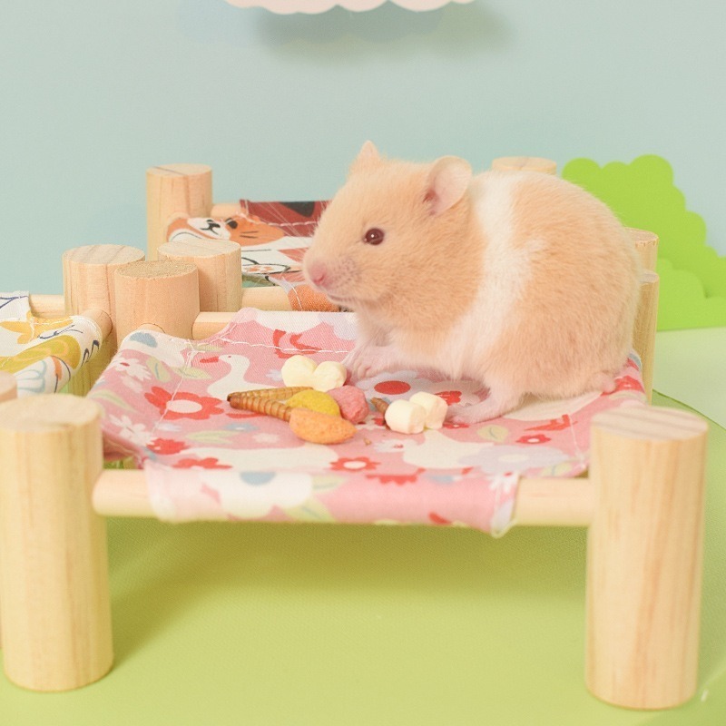 1Pc マーチングベッド通気性木製ベッドハムスターモルモット - Woodworking Rabbet のレビューと価格