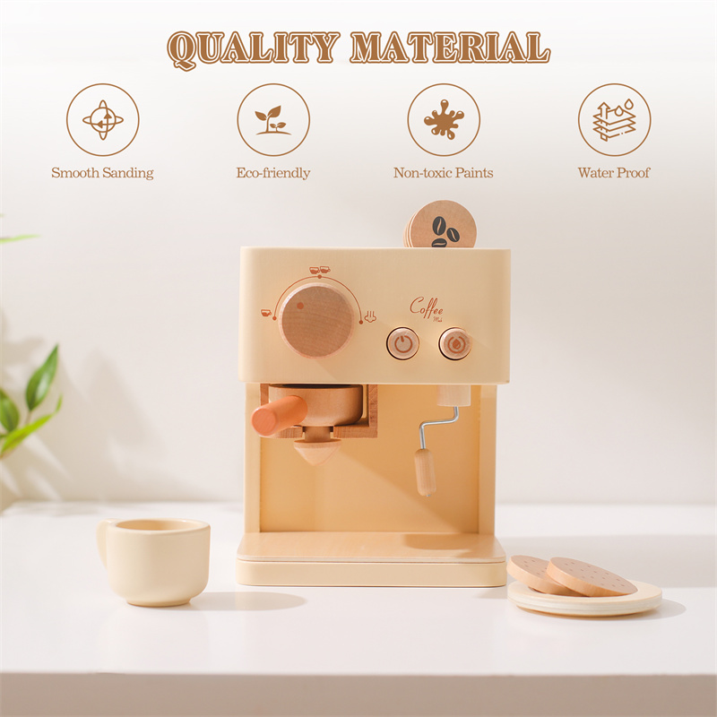 子供木製モンテッソーリおもちゃセット子供コーヒーマシンキッチ - Woodworking Usa のレビューと価格