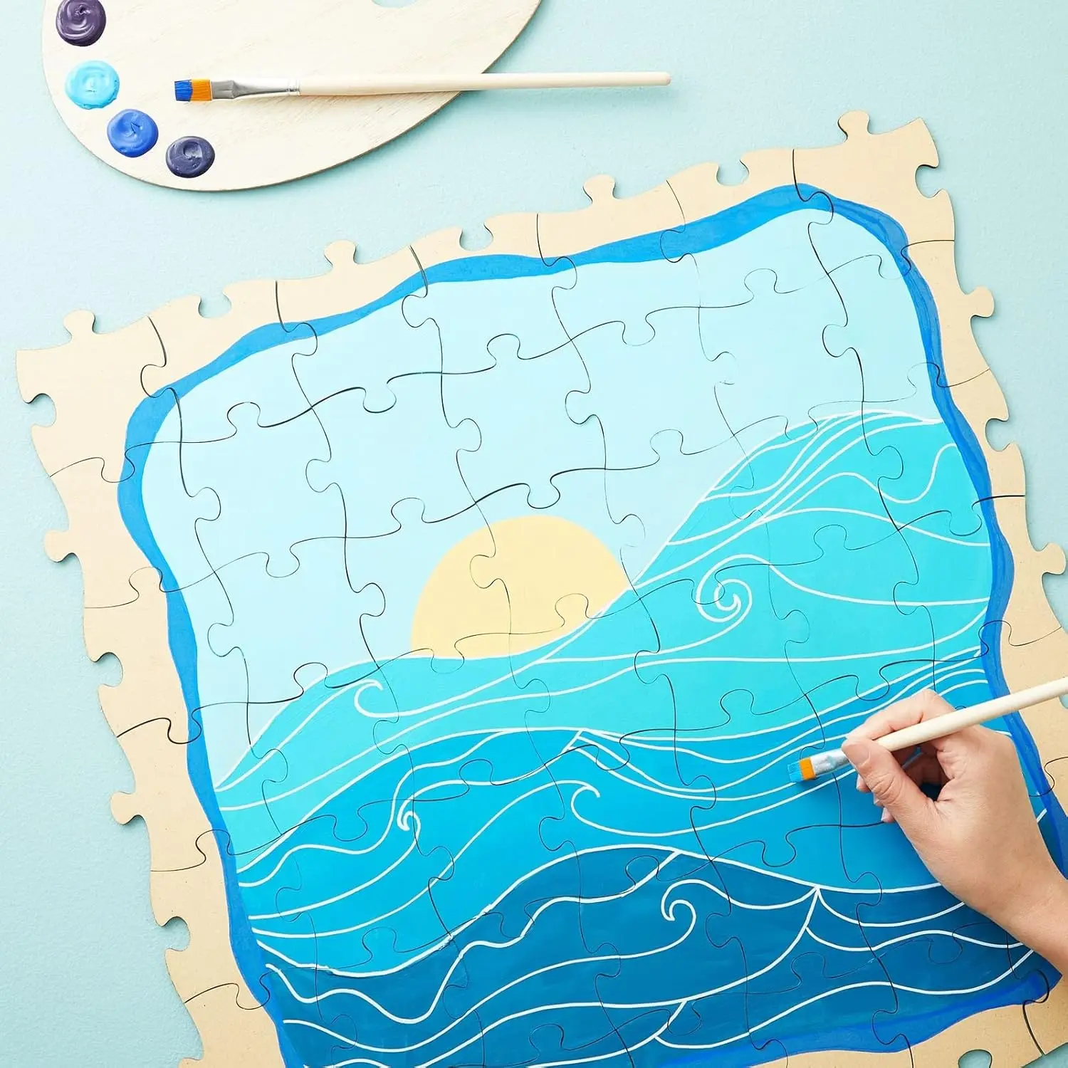 ナチュラルブラウンMDF無塗装木製ジグソーパズルチップ、DI - Woodworking Jigsaw のレビューと価格