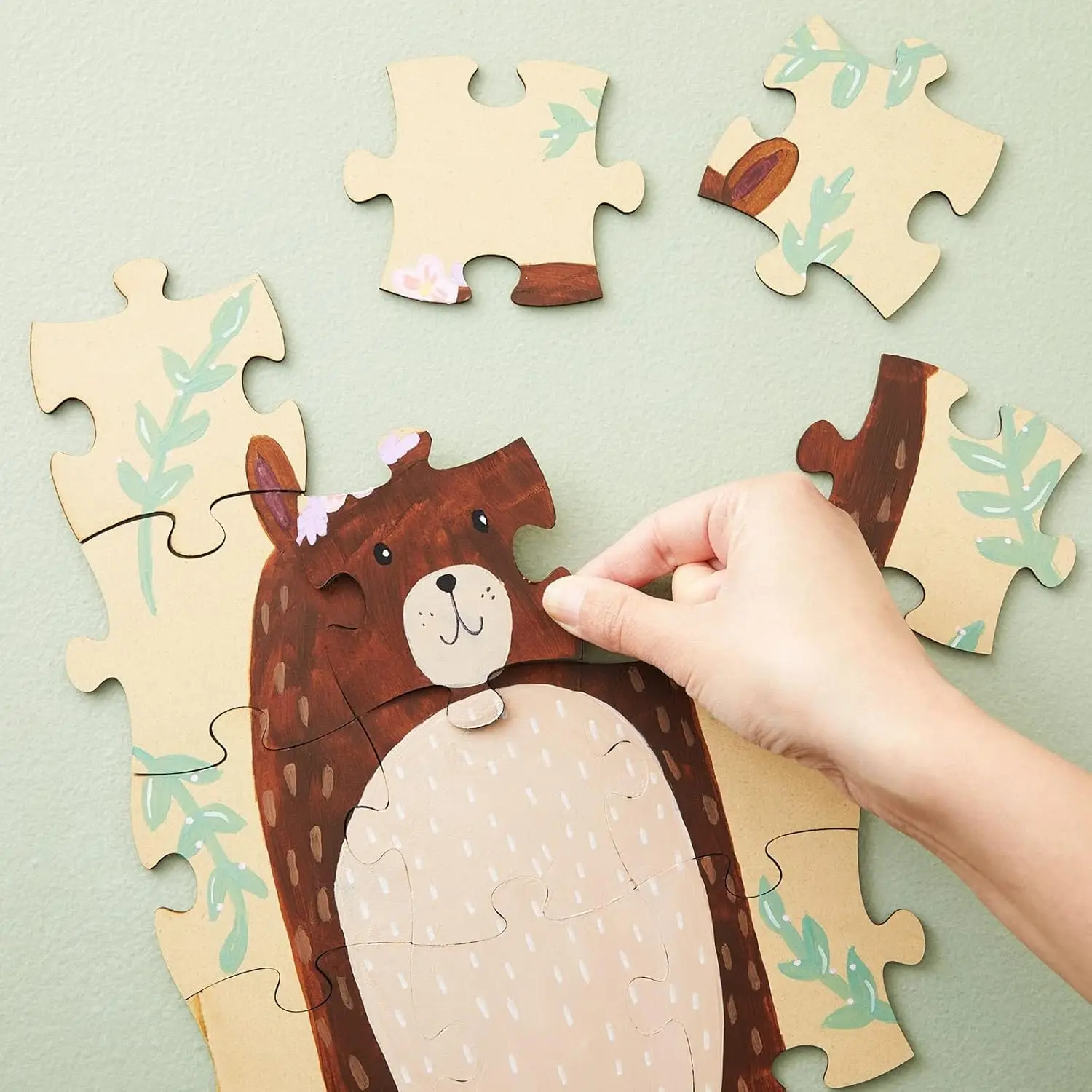 ナチュラルブラウンMDF無塗装木製ジグソーパズルチップ、DI - Woodworking Jigsaw のレビューと価格