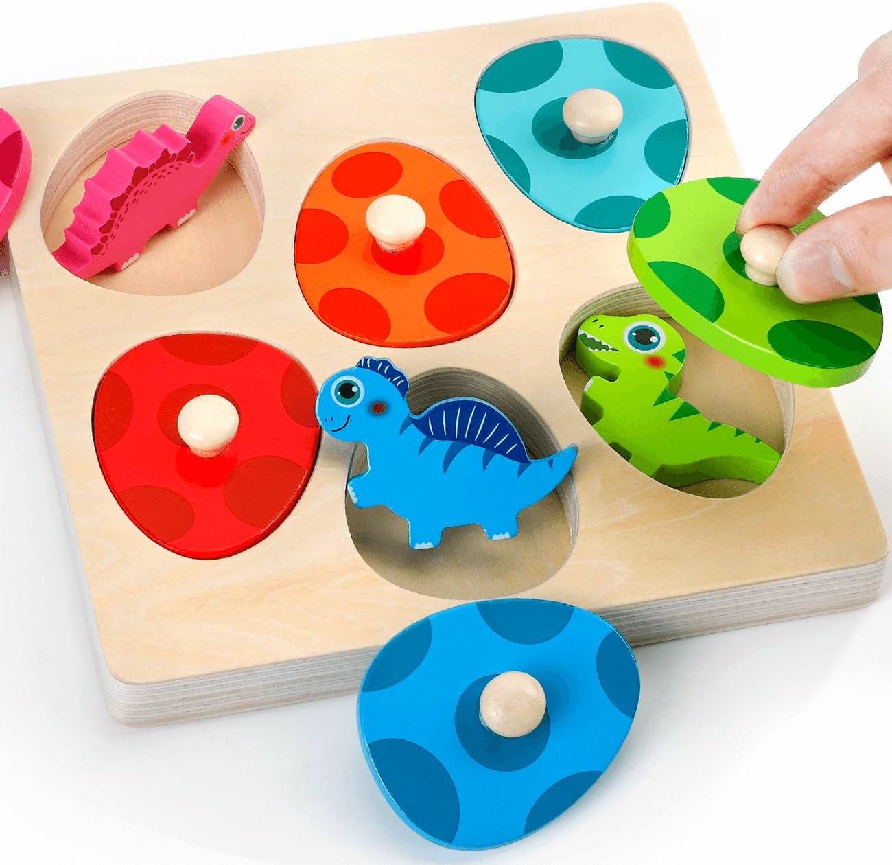 木製恐竜ジグソーパズルおもちゃモンテッソーリペグパズルゲーム - Woodworking Jigsaw のレビューと価格