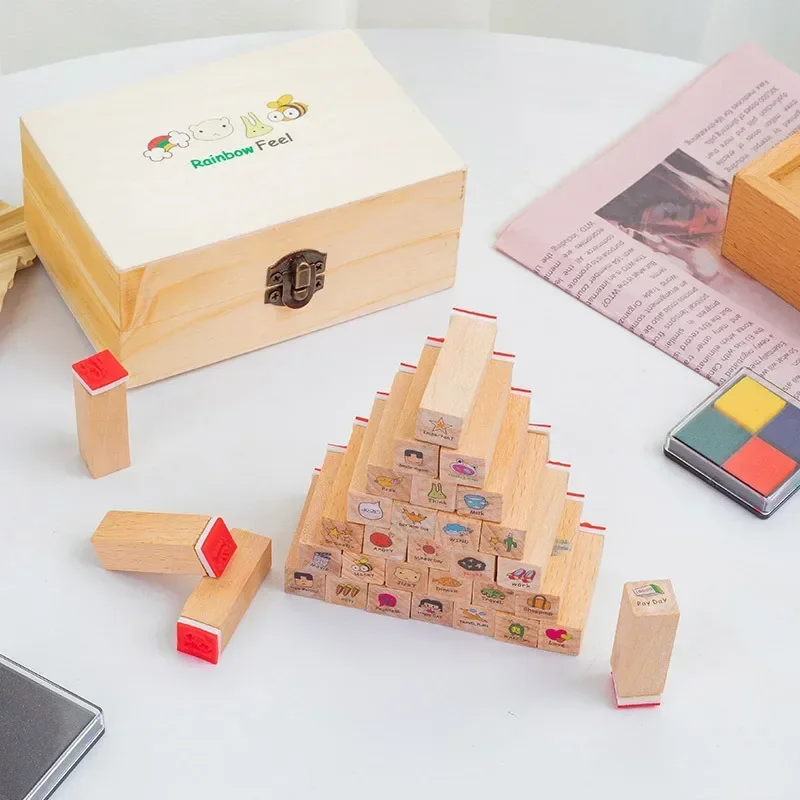 クリエイティブな文房具セット,木製ボックス付き,かわいいウサ - Woodworking Rabbet のレビューと価格